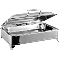 Chafing Dish Electric Heating GN1/1 Glass Lid Stainless Steel 9 Litres | Adexa AD1102