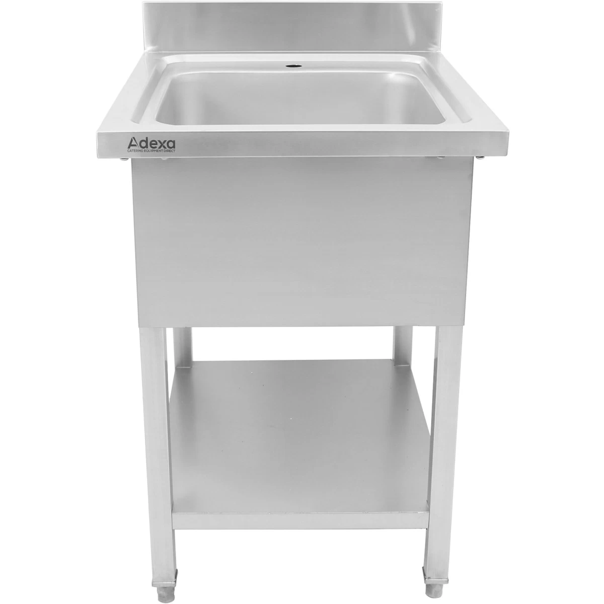 Commercial Sink Stainless Steel 1 Bowl Bottom Shelf Splashback 700mm Depth 700mm | Adexa THSTR77BM1 - Image 2