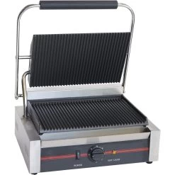 Heavy Duty Large Panini Contact Grill 2.2kW Ribbed | Adexa EG02A