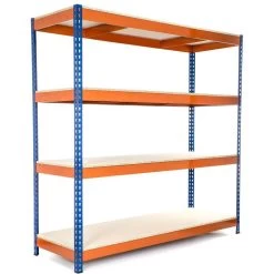 Industrial Shelving Unit Heavy Duty 1500x600x1800mm 4 Shelves 500 Kg/shelf Powder Coated Steel | Adexa H15060