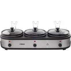 Ceramic Pot Slow Cooker 3x2.5 Litres | Adexa NSC325
