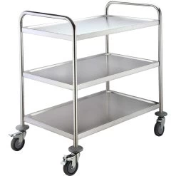 Commercial Serving/Service/Clearing Trolley Stainless Steel 3 Tier 860x540x940mm | Adexa RST3A