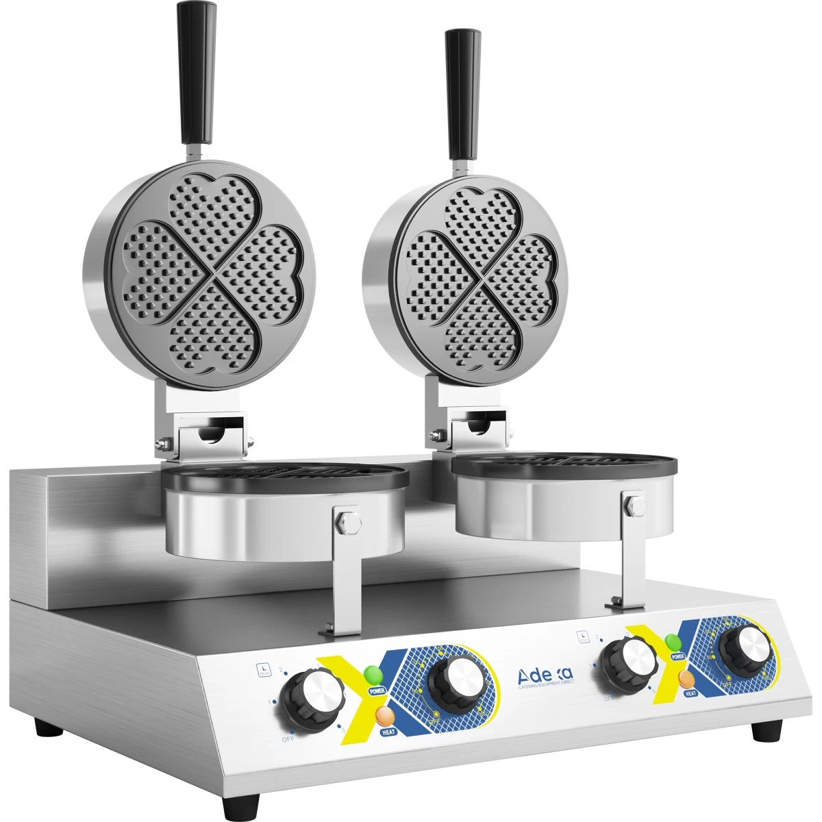 Commercial Waffle Maker Double Round | Adexa WF2207D - Image 2