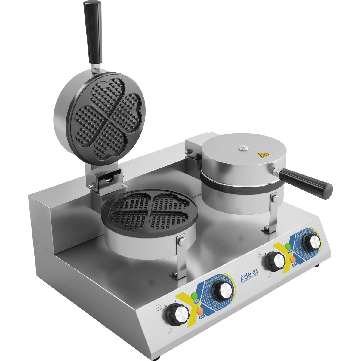 Commercial Waffle Maker Double Round | Adexa WF2207D