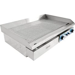 Commercial Griddle Ribbed 728x393mm 2 Zones 4.4kW Electric | Adexa WHEG820AR