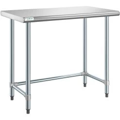 Commercial Work Table Stainless Steel No Bottom Shelf 1220x610x900mm | Adexa WTGOB2448418