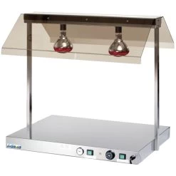 Buffet Food Warmer With Gantry Stainless Steel 2 Infrared Lamps Sneeze Guards 2xGN1/1 | Adexa WM2F